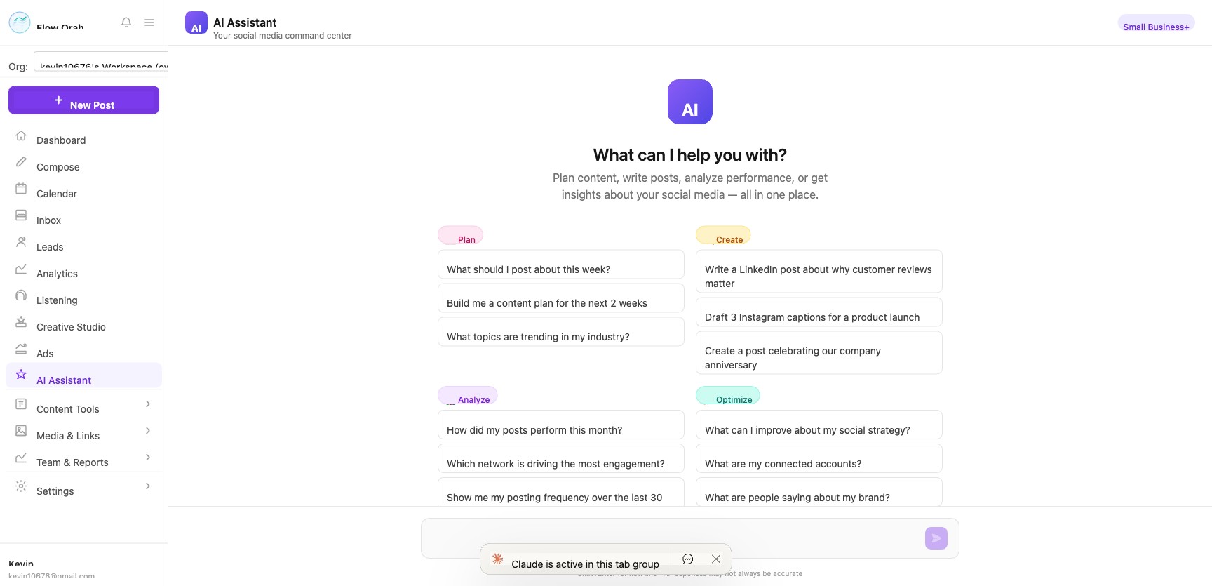 Flow Orah AI Chat Interface